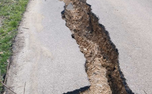 Foto: InfoBijeljina / Klizište u selu Gornja Krćina