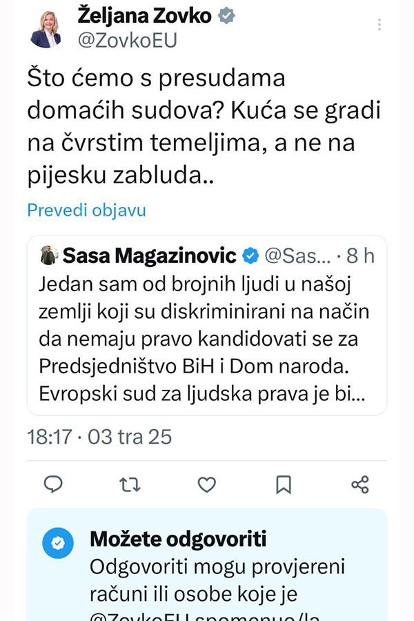 Status Željane Zovko