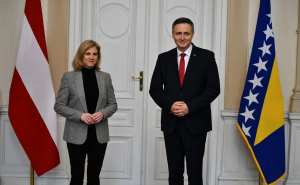 Foto: A. K. / Radiosarajevo.ba / Sastanak Meinl-Reisinger - Bećirović