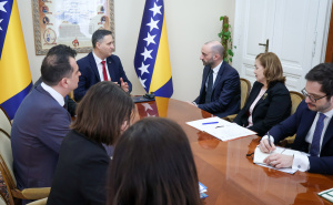 Foto: Predsjedništvo BiH / Denis Bećirović sa Benjaminom Haddadom