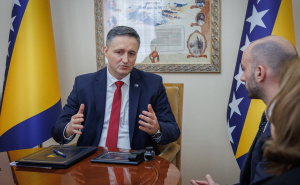 Foto: Predsjedništvo BiH / Denis Bećirović sa Benjaminom Haddadom