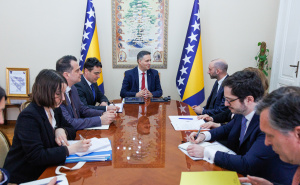 Foto: Predsjedništvo BiH / Denis Bećirović sa Benjaminom Haddadom