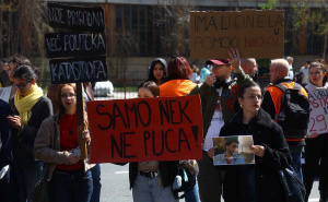 Foto: Dž. K. / Radiosarajevo.ba / Protesti studenata ispred Vlade FBiH