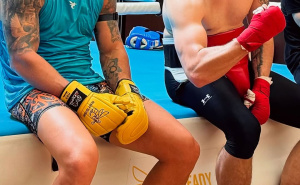 Foto: Instagram / Sanel Hasanović i Oleksandr Usyk