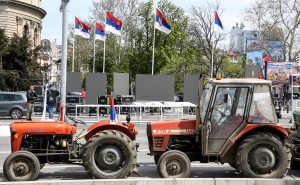 Foto: Anadolija / Pripreme za Vučićev skup u Beogradu