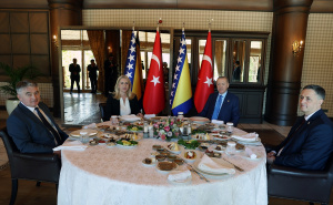 FOTO: AA / Članovi predsjedništva BiH s Erdoganom u Antaliji