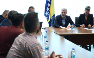 Foto: Dž.K. / Radiosarajevo.ba / Sastanak ministra Forte sa sindikatom BHANSA-e