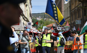 Foto: N. G. / Radiosarajevo.ba / Protestna šetnja za Palestinu u Sarajevu