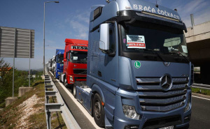 Foto: Dž. K. / Radiosarajevo.ba / Protest vozača kamiona