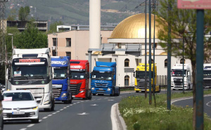 Foto: Dž. K. / Radiosarajevo.ba / Protestna vožnja vozača kamiona u Sarajevu