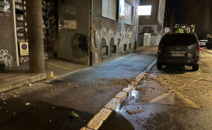 FOTO: Radiosarajevo.ba / Obrušila se fasada u centru Sarajeva