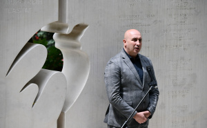 Foto: A.K./Radiosarajevo.ba / Odavanje počasti poginulim pripadnicima Odreda policije Lasta