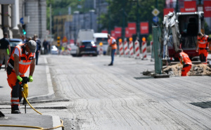 Foto: A. K. / Radiosarajevo.ba / Radovi na Obali Kulina bana