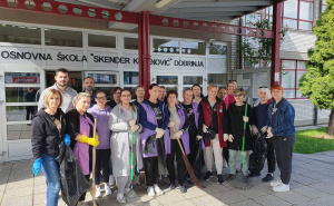 Foto: JU OŠ "Skender Kulenović" Sarajevo / Kolektiv OŠ Skender Kulenović organizovao akciju čišćenja i dezinfekcije