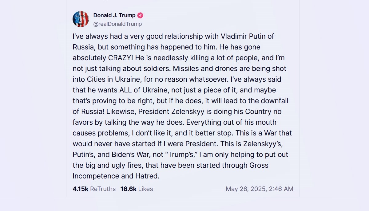 Trump on TruthSocial