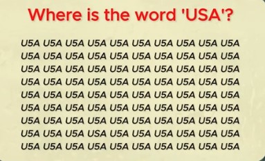 Možete li uočiti riječ USA?