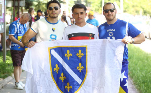 Foto: Dž. K. / Radiosarajevo.ba / Navijačka euforija pred meč protiv San Marina