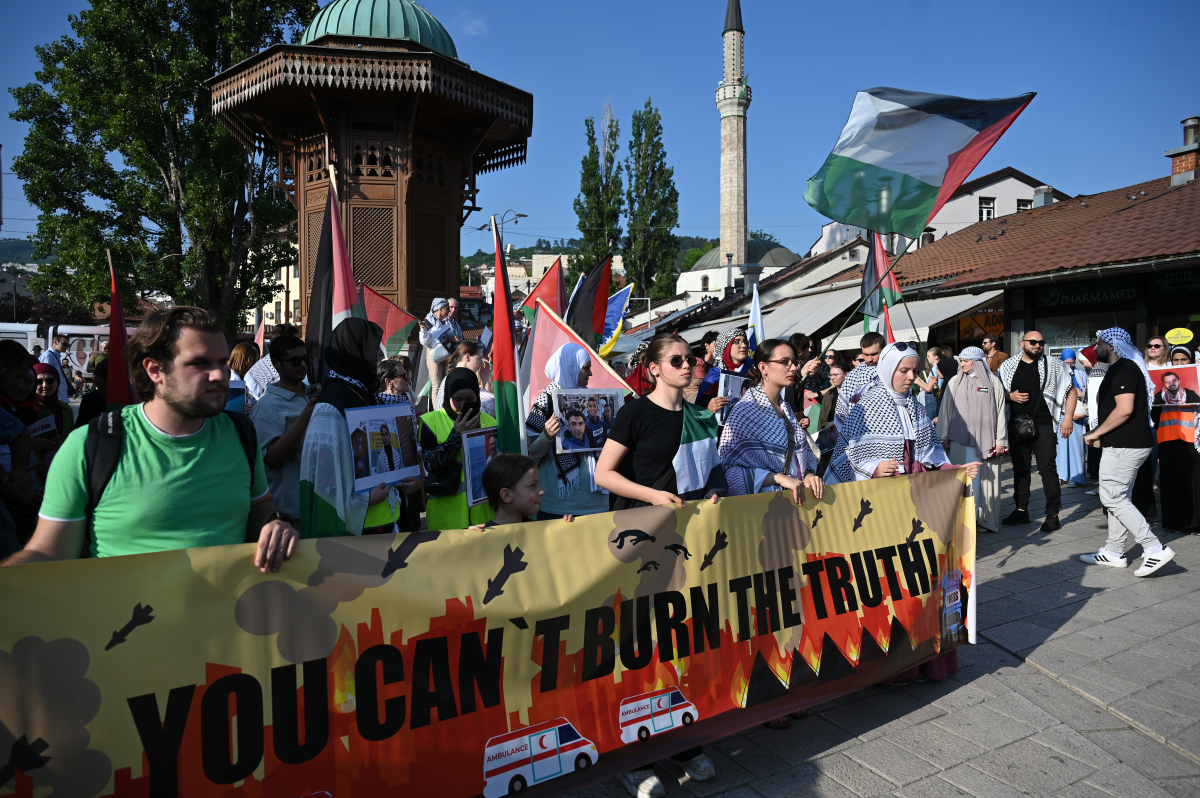 Protestna šetnja za Palestinu u Sarajevu