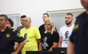 Foto: Dž. K. / Radiosarajevo.ba / Izricanje presude Ademu Šumanu, Elmedinu Gradišiću i Mersimu Saljeviću,