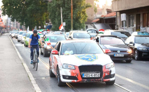 Foto: Dž. K. / Radiosarajevo.ba / Kolona automobila podrške Iranu i Palestini