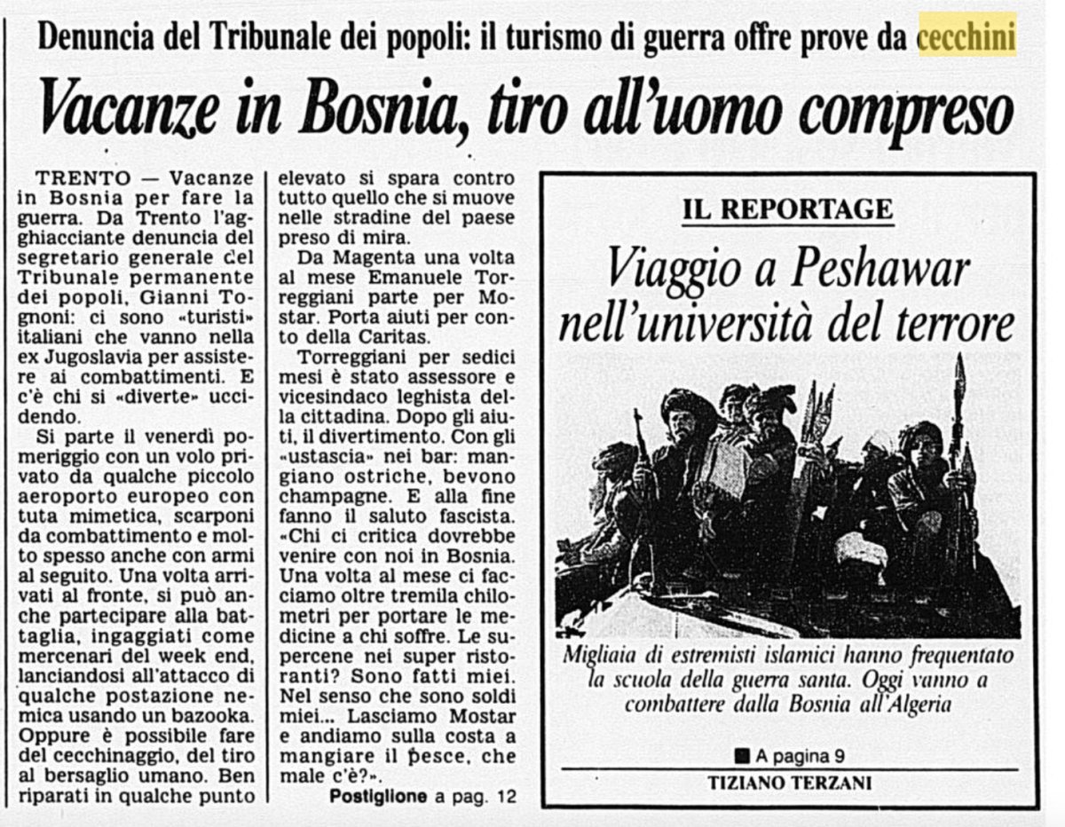 Članak Corriere de la Sera o 'lovcima'
