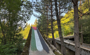 FOTO: Radiosarajevo.ba / Palestinska zastava na Bob stazi, Trebević