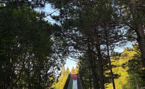 FOTO: Radiosarajevo.ba / Palestinska zastava na Bob stazi, Trebević