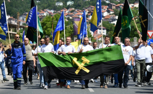 Foto: A. K. / Radiosarajevo.ba / Protest rudara u Sarajevu