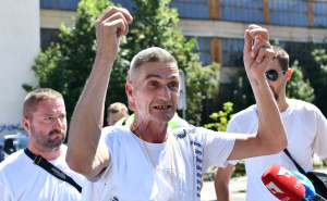 Foto: A.K./Radiosarajevo.ba / Rudari ispred zgrade Vlade FBiH