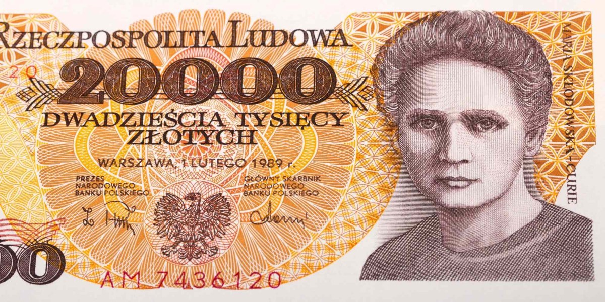 Marie Sklodowska-Curie na poljskoj novčanici