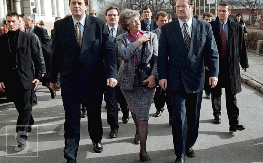 Dodik, Plavšić i njemački ministar vanjskih poslova Klaus Kinkel