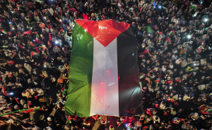 Foto: AA / Hiljade ljudi u Istanbulu na protestnom maršu protiv genocida i gladi u Gazi