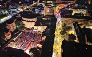 Foto: A. K. / Radiosarajevo.ba / Pogled iz zraka na prvu noć SFF-a
