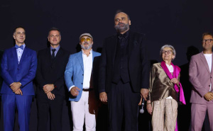 Foto: Dž.K. / Radiosarajevo.ba / Glumačka ekipa nakon projekcije filma 'Paviljon'