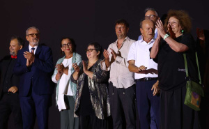 Foto: Dž.K. / Radiosarajevo.ba / Glumačka ekipa nakon projekcije filma 'Paviljon'