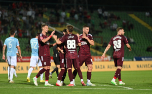 Foto: N. G. / Radiosarajevo.ba / Ljajić slavi gol sa sigračima