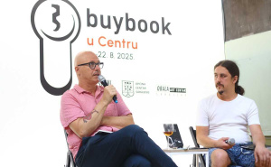 Foto: Dž. K. / Radiosarajevo.ba / Aleksandar Hemon i Đorđe Krajišnik