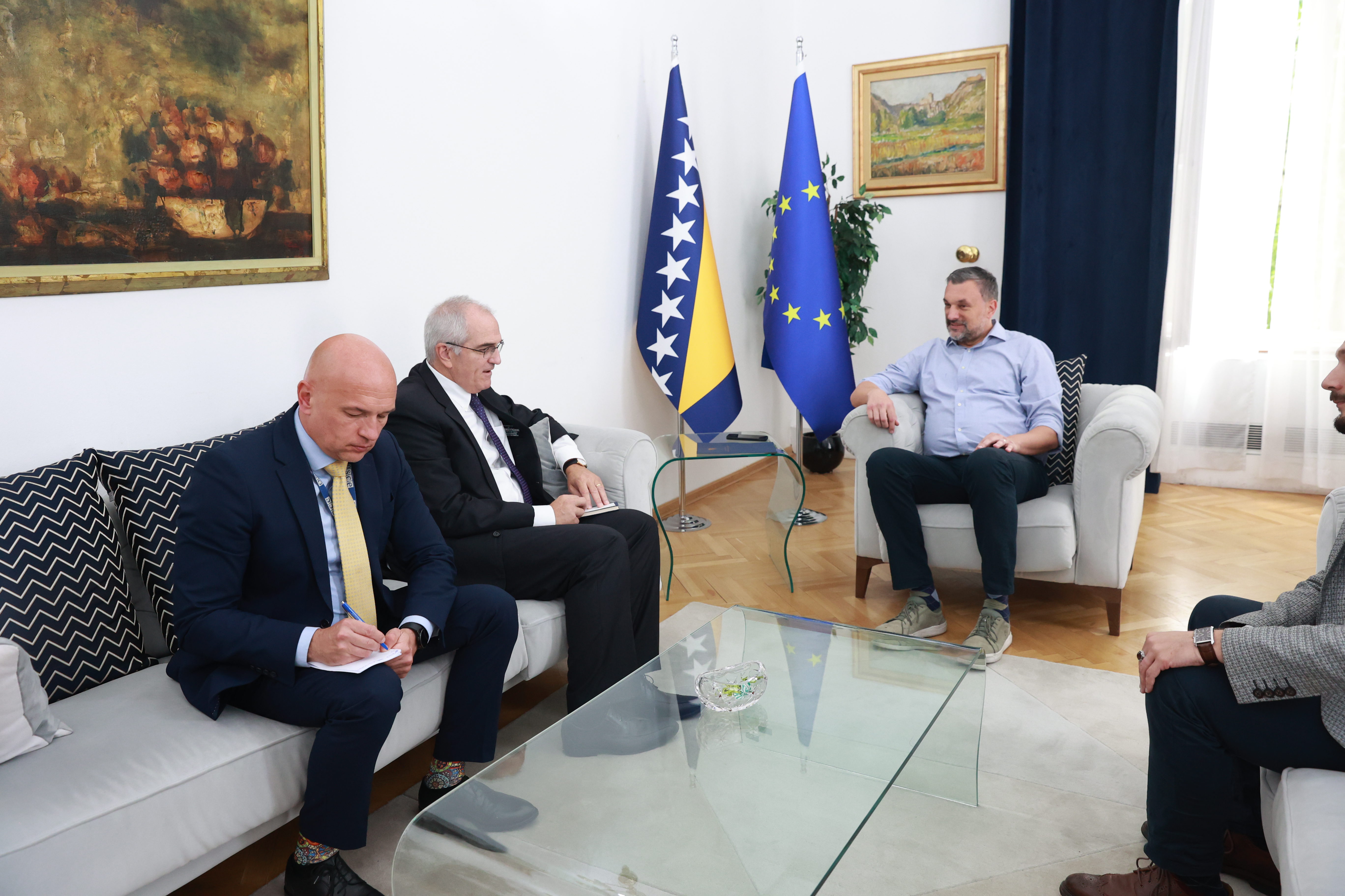 Ministar vanjskih poslova Elmedin Konaković i šef OSCE-a Richard Holtzapple