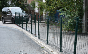 Foto: N. G. / Radiosarajevo.ba / Građanka postavila ogradu i zatvorila trotoar