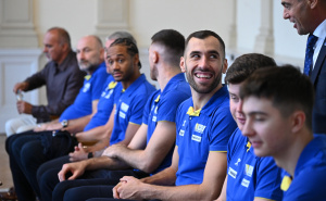 Foto: N. G. / Radiosarajevo.ba / Prijem košarkaške reprezentacije BiH kod Bećirovića