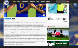 Foto: Screenshot / Spisak U-21 BiH objavljen na zvaničnoj stranici N/FS BiH