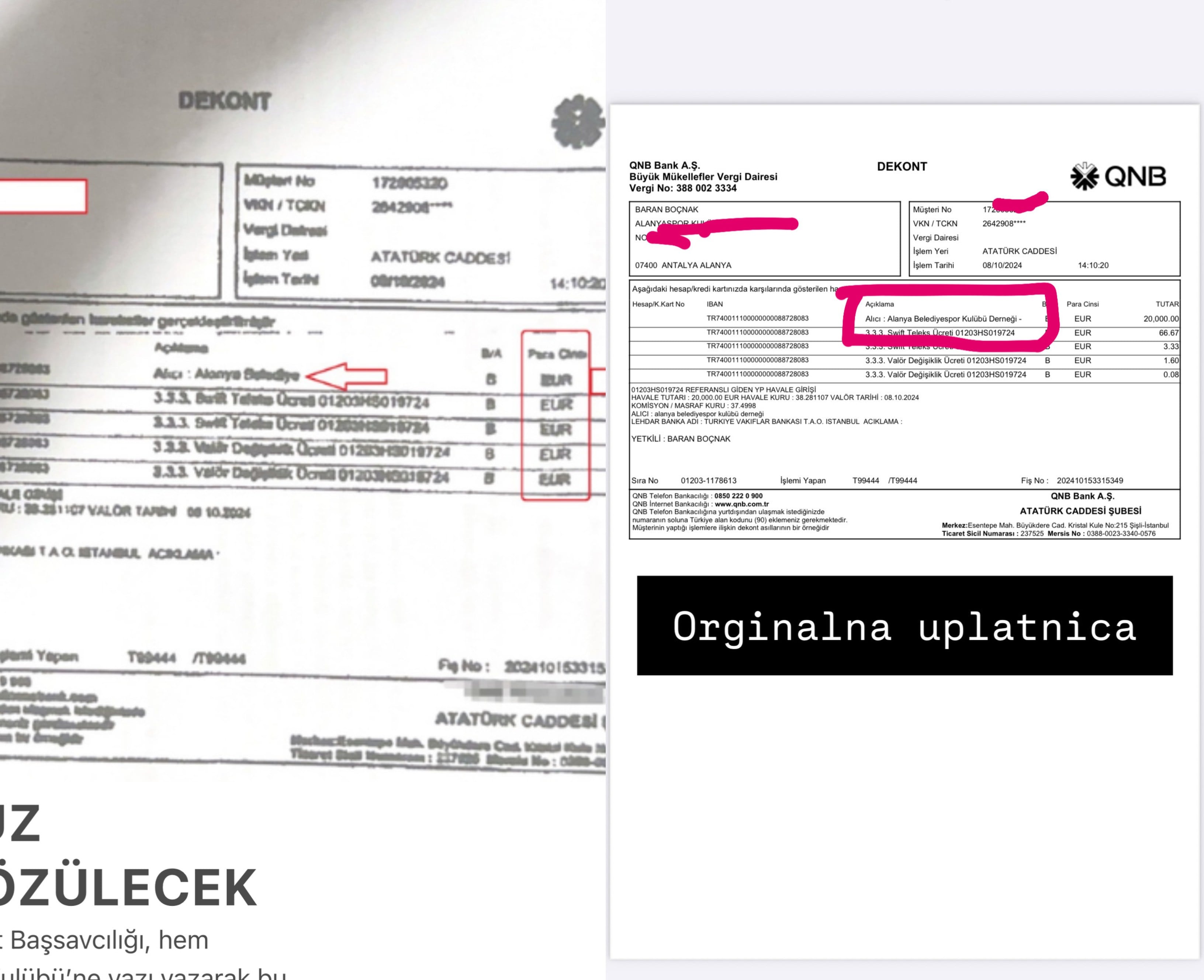 Originalna i prepravljana uplatnica