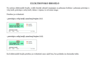 Foto: Elektroprivreda BiH / Elektronsko brojilo - uputstvo