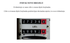Foto: Elektroprivreda BiH / Indukciono brojilo - uputstvo