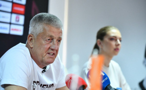 Foto: A. K. / Radiosarajevo.ba / Husref Musemić pred utakmicu s Rudarom