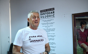 Foto: A. K. / Radiosarajevo.ba / Husref Musemić pred utakmicu s Rudarom