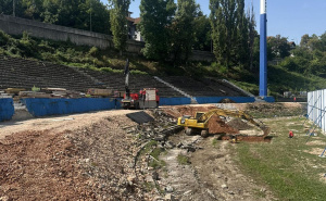 Foto: FK Željeničar / Radovi na južnoj tribini na stadionu Grbavica