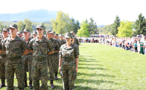 Foto: OS BiH / Ceremonija prijema kandidata u vojnu službu
