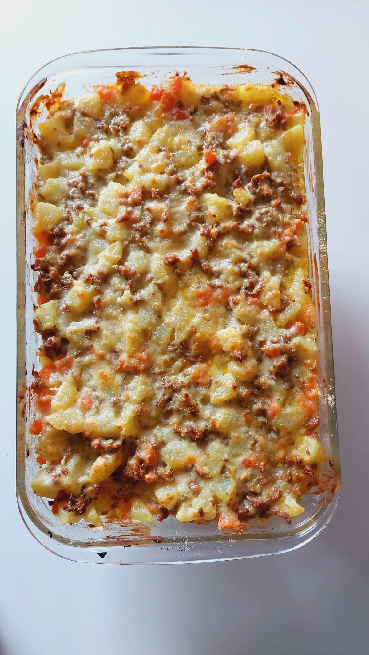 Kremasti zapečeni ručak s mljevenim mesom