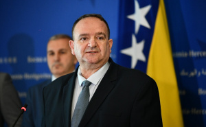 Foto: A. K. / Radiosarajevo.ba / Press povodom protesta bh. prijevoznika